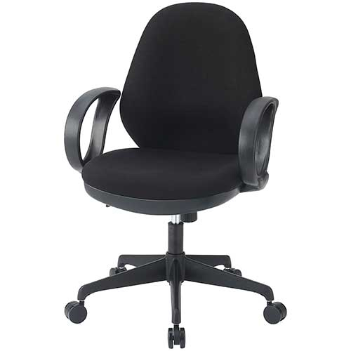 ナカバヤシ 高耐荷重チェア 肘付き/ブラック CKT-112-BK (tm)