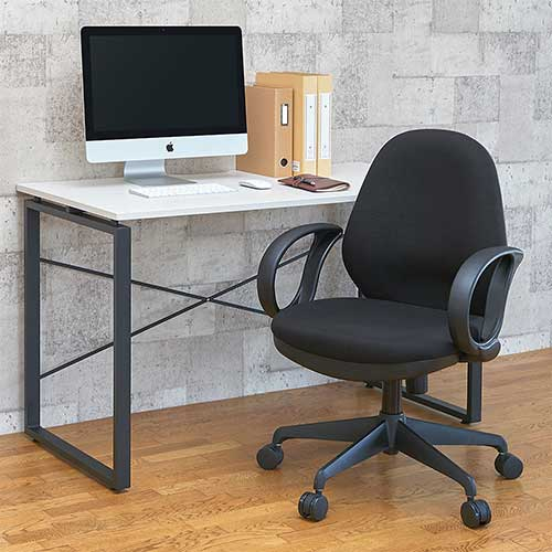 ナカバヤシ 高耐荷重チェア 肘付き/ブラック CKT-112-BK (tm)