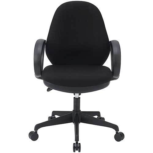ナカバヤシ 高耐荷重チェア 肘付き/ブラック CKT-112-BK (tm)