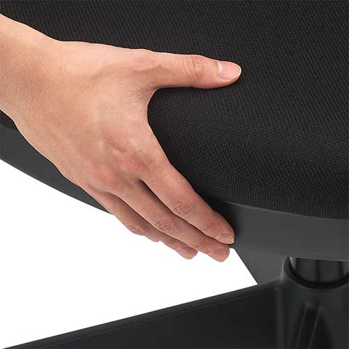 ナカバヤシ 高耐荷重チェア 肘付き/ブラック CKT-112-BK (tm)