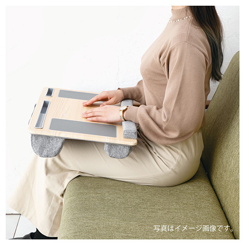 ナカバヤシ ノートPC・タブレット用ひざ上テーブル/ナチュラル木目 NPA-004NM (tm)