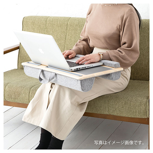 ナカバヤシ ノートPC・タブレット用ひざ上テーブル/ナチュラル木目 NPA-004NM (tm)