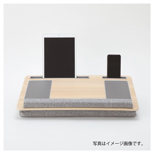 ナカバヤシ ノートPC・タブレット用ひざ上テーブル/ナチュラル木目 NPA-004NM (tm)