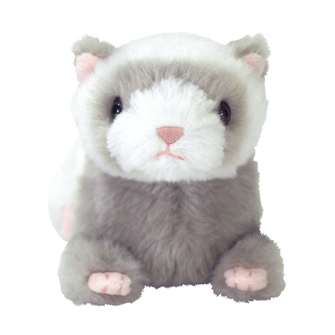 サンレモン　フラッフィーズ ぬいぐるみ S フェレット  P-6552