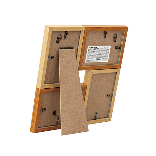 ナカバヤシ ツートン フォトフレーム L・チェキ 4面 ブラウン F-TMS-111-4-BR