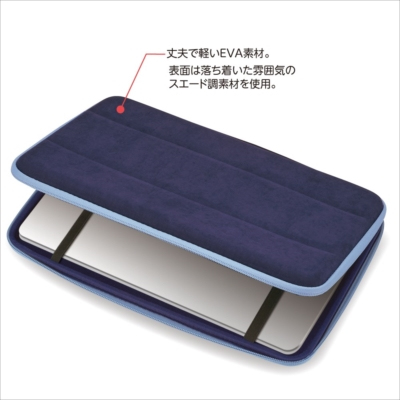 ナカバヤシ 11.6インチ汎用PCセミハードケース/ネイビー×ブルー SZC-FC112001NBB (tm)