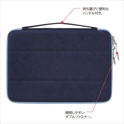 ナカバヤシ 11.6インチ汎用PCセミハードケース/ネイビー×ブルー SZC-FC112001NBB (tm)