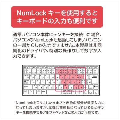 ナカバヤシ シンプルUSBテンキーボード/ホワイト TNK-SU232W (tm)