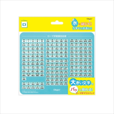 ナカバヤシ ローマ字マウスパッド/ライトブルー MUP-932LB (tm)