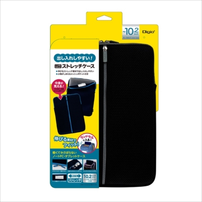 ナカバヤシ 10.2タブレット用ストレッチケース/ブラック SZC-TCF102BK (tm)