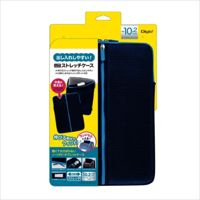 ナカバヤシ 10.2タブレット用ストレッチケース/ネイビー SZC-TCF102NB (tm)