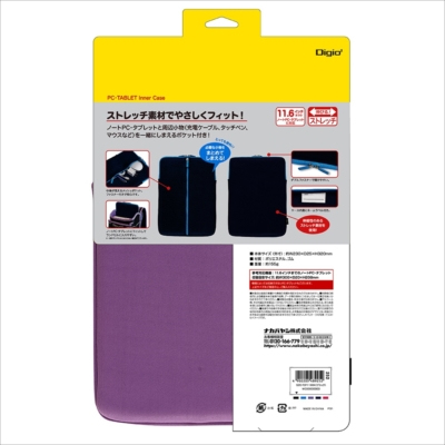ナカバヤシ 11.6ノートパソコン用ストレッチケース/ラベンダー SZC-TCF116LV (tm)