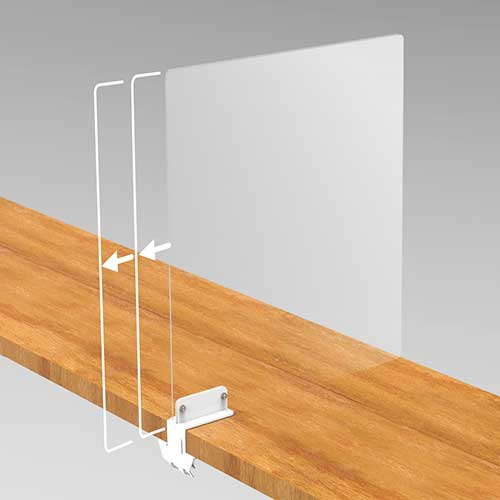 ナカバヤシ カウンターパーティション D600mmサイズ PTS-CT6060CR