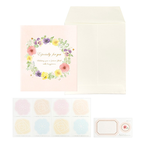 ナカバヤシ メッセージブック Sサイズ フラワー MBS-101-2