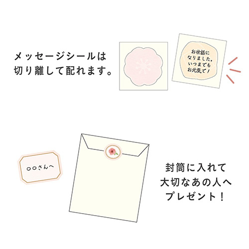 ナカバヤシ メッセージブック Sサイズ フラワー MBS-101-2