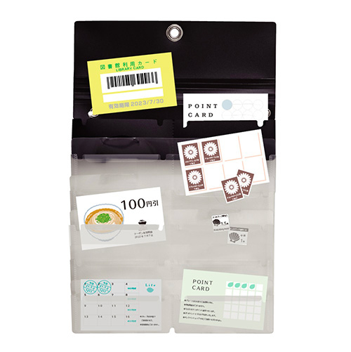 ナカバヤシ スライドフォルダーポイット カード12P ブラック SFPO-C12BK