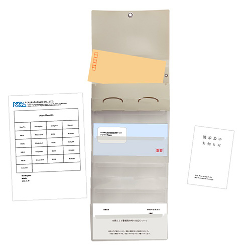 ナカバヤシ スライドフォルダーポイット 長3封筒6P ホワイト SFPO-N3H6W