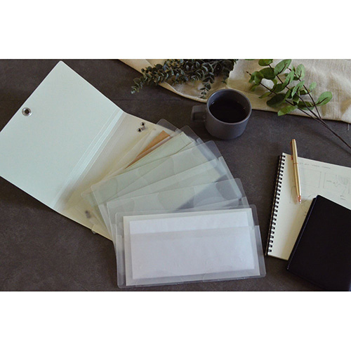 ナカバヤシ スライドフォルダーポイット 長3封筒6P ホワイト SFPO-N3H6W