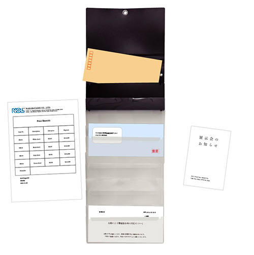 ナカバヤシ スライドフォルダーポイット 長3封筒6P ブラック SFPO-N3H6BK