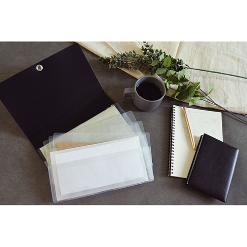 ナカバヤシ スライドフォルダーポイット 長3封筒6P ブラック SFPO-N3H6BK