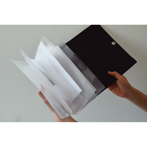 ナカバヤシ スライドフォルダーポイット 長3封筒6P ブラック SFPO-N3H6BK