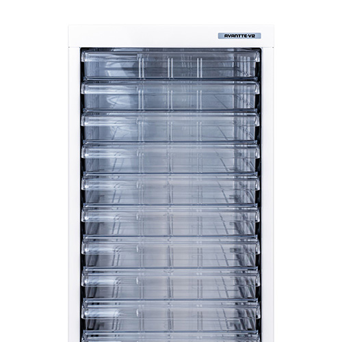 ナカバヤシ アバンテV2 抗菌フロアケース 浅18段 A4 タテ型 AF-K18W