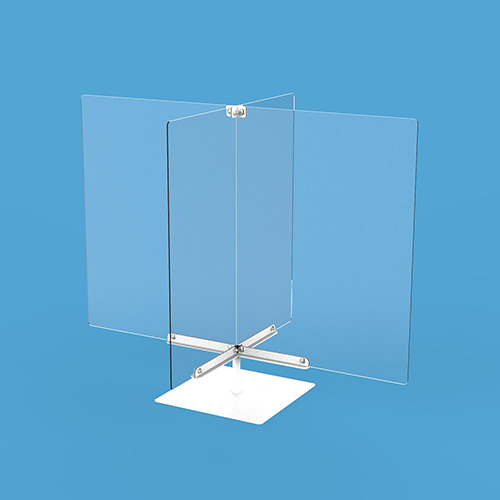 ナカバヤシ クロス型アクリルパーティション用ベース金具 PTS-CRB01W