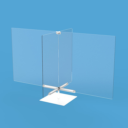 ナカバヤシ クロス型アクリルパーティション用ベース金具 PTS-CRB01W