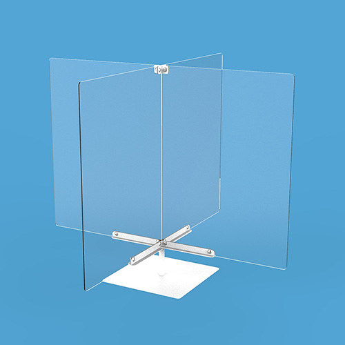 ナカバヤシ クロス型アクリルパーティション用ベース金具 PTS-CRB01W