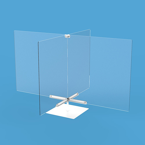 ナカバヤシ クロス型アクリルパーティション用ベース金具 PTS-CRB01W