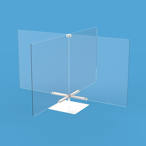 ナカバヤシ クロス型アクリルパーティション用ベース金具 PTS-CRB01W