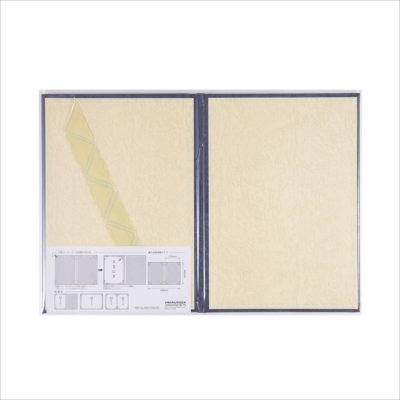 ナカバヤシ　証書ファイル　Cタイプ　A4　布クロス・紋柄織　紺　FSM-A4C-B