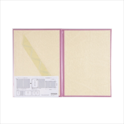 ナカバヤシ 証書ファイル Cタイプ A4 紙製クロス 桃 FSP-A4C-P