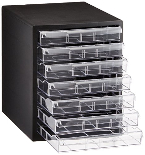 ナカバヤシ A4レターケース7段(浅7) ブラック A4E-S7B