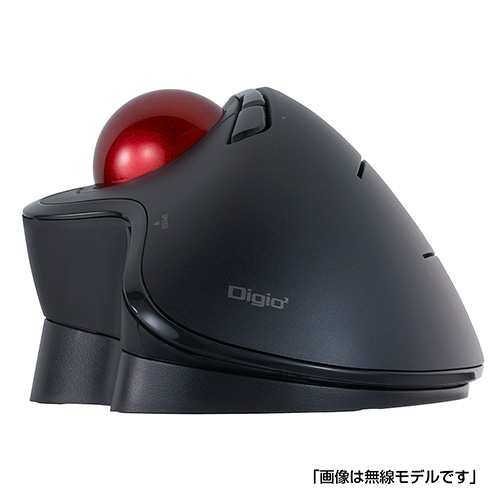 角度可変スタンド付き。有線親指5ボタン光学式トラックボール/ブラック MUS-TUIF181BK(tm)