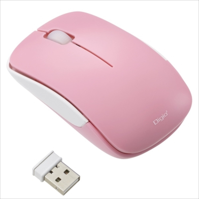 無線3ボタンBlueLEDマウス/ピンク MUS-RKT186P (tm)