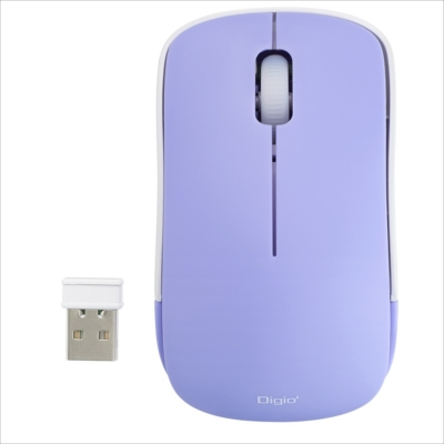無線3ボタンBlueLEDマウス/パープル MUS-RKT186PUR (tm)