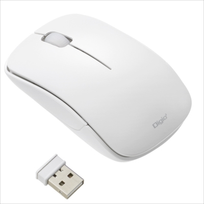 無線3ボタンBlueLEDマウス/ホワイト MUS-RKT186W (tm)
