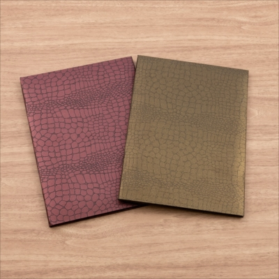 ナカバヤシ 証書ファイル Cタイプ A4 紙製クロス・クロコダイルマット ゴールド FSPM-A4C-GD