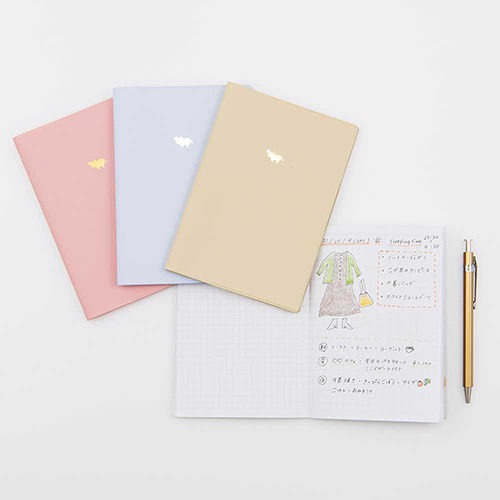 ナカバヤシ ヒポポシリーズ A6カバーノート(ノート付き) ピンク HPP-A61AC-P