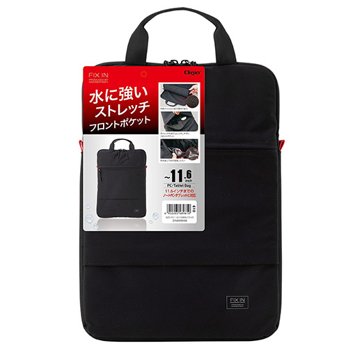 ナカバヤシ 11.6汎用PCインナーバッグ/ストレッチ/ブラック SZC-FC112109BK(tm)