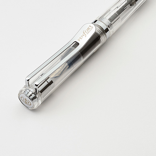 ナカバヤシ TACCIA タッチア Facet ファセット万年筆 TPF-001-CBK-EF 両用式 クリアブラック