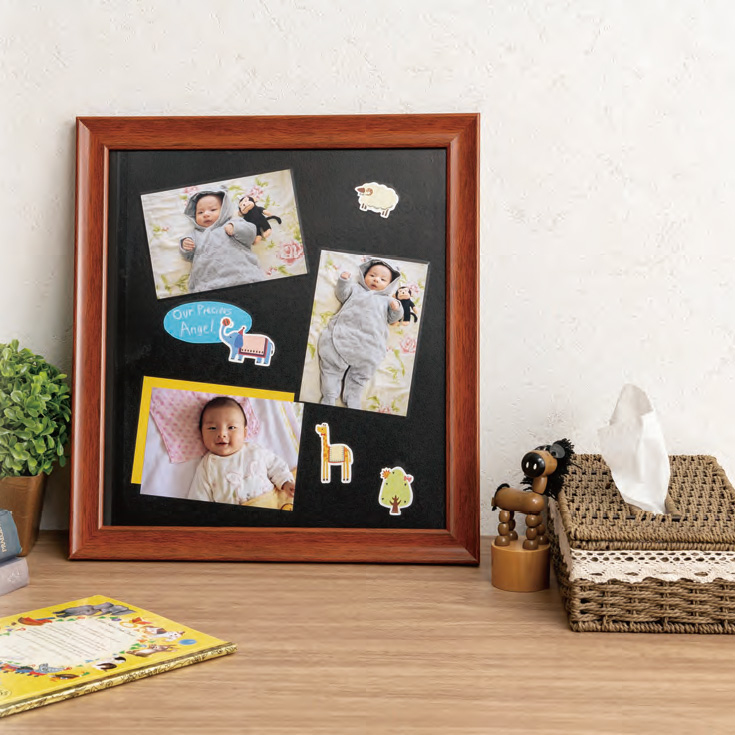 アルバム台紙&フレーム Lサイズ用 ブラウン F-TP-118-BR