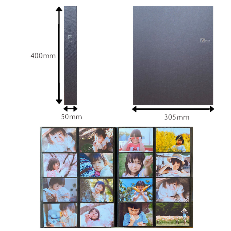 ナカバヤシ セラピーカラー 8面ポケットアルバム L判640枚収納 TCPK-8L-640-SV ベージュ