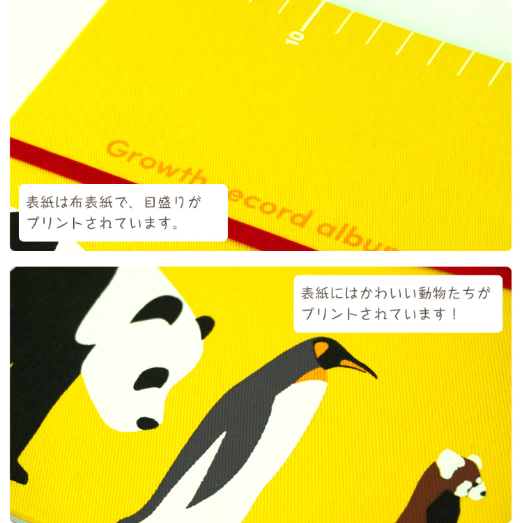 【WEB限定品】【刺しゅう名入れなし】ナカバヤシ 身長記録アルバム IT-H-ALBUM【取寄品】