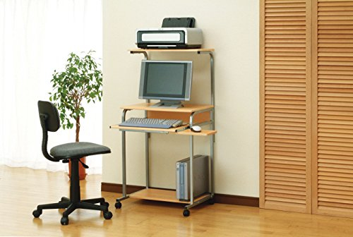 パソコンラック スリムタイプ PRE-101NMナチュラル木目