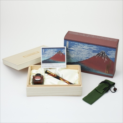 TACCIA 浮世絵 漆万年筆/紅土-B TF-004-RD-B