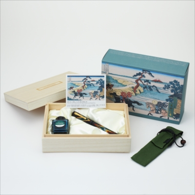TACCIA 浮世絵 漆万年筆/錆緑-F TF-004-GR-F