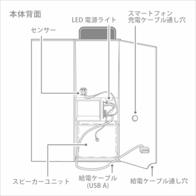ナカバヤシ ライフスタイルツール with Speaker ブラック LST-WS01BK
