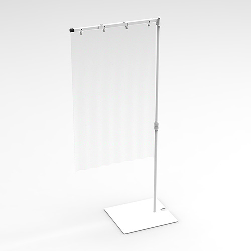 ナカバヤシ 飛沫防止防炎シートスタンド スライドMサイズ/ホワイト PTS-SL4070W